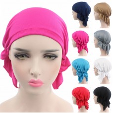 Mujer Cancer Chemo Cap Hair Loss Ruffle Scarf Turban Head Wrap Cover  eb-11160256